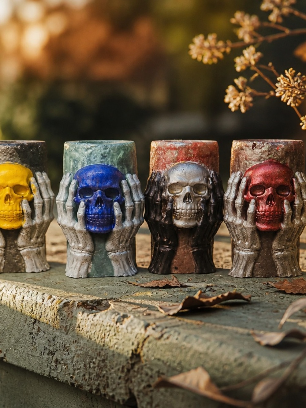 Decorative Skull. Multicolor Accent